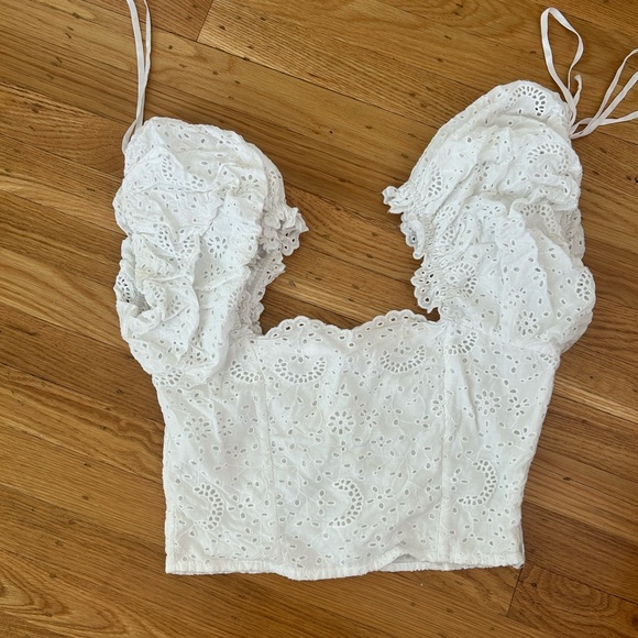 Loveshackfancy Melina blouse size 0 - Picture 2 of 2